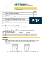 XII - IP - Practical - List 2023-24