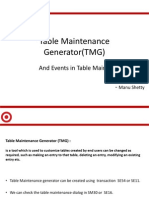 Table Maintenance TMG and Events in TM