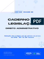 Direito Administrativo - Caderno de Legislação 39º Exame