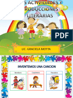 Mis Actividades y Producciones Literarias