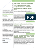 Intervención de Terapia Ocupacional en La Rehabilitación Neurológica Subaguda Luego de Un Accidente Cerebro Vascular - Reporte de Caso Clínico