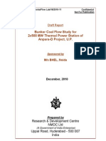 Coal Flow Ability Report - Bunker Coal Flow Study For Anpara-D