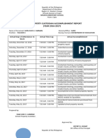 Accomplishment Report School Property C Ustodian