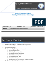 Fall 23-24-Lecture 2 DataTypesOperators