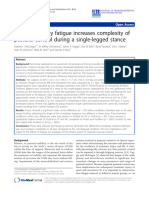 Lower Extremity Fatigue Increases Complexity of Postural Control During A Single-Legged Stance