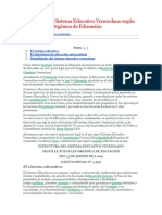 Estructura Del Sistema Educativo Venezolano Según La Nueva Ley Orgánica de Educación