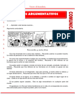 Textos Argumentativos para Tercero de Secundaria