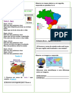 Avaliaã Ã o I Bimestre - Geografia - 4âº Ano