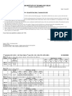 Indian Institute of Technology Delhi: Sub.: UG and PG Time Table, 1 Semester 2011-2012