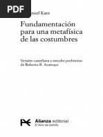 5 Immanuel Kant - Fundamentación para Una Metafísica de Las Costumbres (Selección)