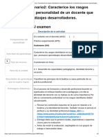 Cuestionario2 - Caracterice Los Rasgos Identitarios en La Personalidad de Un Docente Que Promueve Aprendizajes Desarrolladores