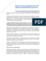 Cid - 11 Mudanças No Diagnóstico Do Transtorno Do Espectro Autista