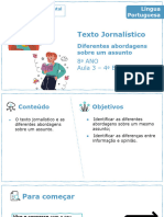 Texto Jornalístico: 8º ANO Aula 3 - 4º Bimestre