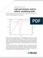 Sulfuric Acid and Tartaric Acid in Tartaric Sulfuric Anodizing Bath