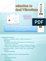 Study of Mechanical Vibrations in Dynamics of Machinery