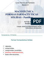 Aula 4 - Formas Farmacêuticas Sólidas - Pastilhas