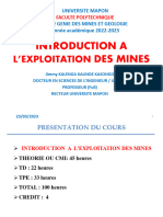 Slides Introduction A L'exploitation Des Mines 2022 2023