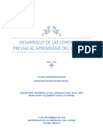 Desarrollo de Las Conductas Previas Al Aprendizaje Del Lenguaje