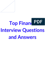 Top Finance Interview Questions and Answers