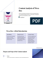 Content Analysis of Nivea Deo