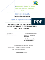 Rapport de Stage Fine D'étude Système Énergie Solaire