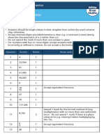 Year 6 Mathematics 2022 Autumn White Rose Arithmetic Paper 1 Marking Scheme