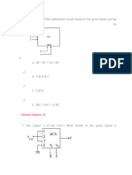 The Output F of The Multiplexer Circuit Shown in The Given Figure Can Be Represented by