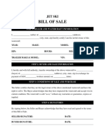 Jet Ski Bill of Sale