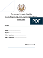 Report Format Mechanics Lab