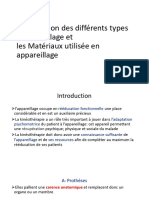 La Définition Des Différents Types D'appareillage Et Les Méthode Utilisé en Appareillage