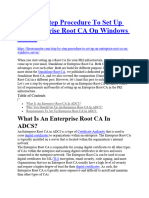 StepStep - By-Step Procedure To Set Up An Enterprise Root CA On Windows Server