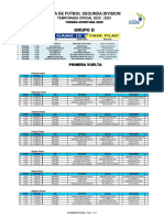 Calendario de Juegos Torneo Apertura 2022-2023 Grupo D