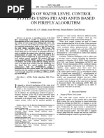 Design of Water Level Control Systems Using Pid and Anfis Based On Firefly Algorithm