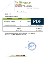 Facture Fao 100 Poulet