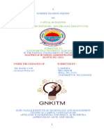 Capital Budgeting - A Study at Investosure HNS Pro Solutions PVT LTD