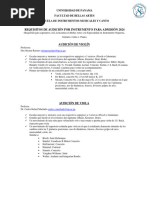 Requisitos de Audiciones 2024