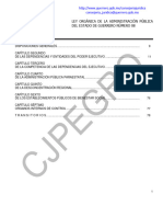 Ley Orgánica 08 de La Administración Pública Del Estado de Guerrero 1