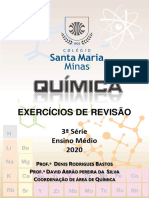 Exercícios de Revisão de Química 3. Série em 2020