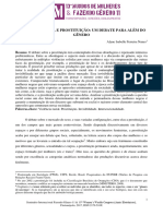 Violência Racial e Prostituição Um Debate para Além Do Genero