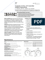 Pressure Gage Instruments 4-1/2 In. (114 MM) Dial Installation and Operation Instructions