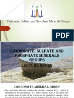 Carbonate, Sulfate and Phosphate Minerals Groups