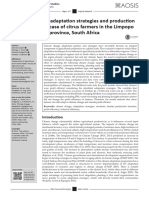 Climate Change Adaptation Strategies and Production Efficiency: The Case of Citrus Farmers in The Limpopo Province, South Africa