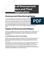 Types of Overcurrent Relays and Their Application