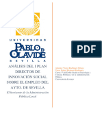 Análisis Del I Plan Director de Innovación Social Sobre El Empleo Del Ayto. de Sevilla