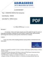 Subject: Human Capital Management Topic: MISSION & VISION of The Companies Submitted By: VIKRAM Submitted To: SARALA Ma'am