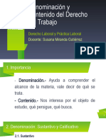 Tema 2 - Denominación y Contenido Del Derecho Del Trabajo