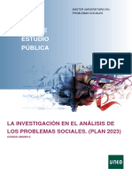 La Investigación en El Análisis de Los Problemas Sociales. (Plan 2023)