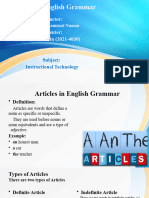 Articles in English Grammar