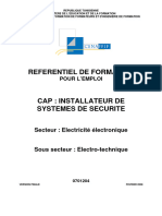 Referentiel de Formation: Secteur: Electricité Électronique