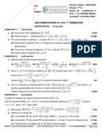 Epreuve de Mathematiques N°1 Du 1 Trimestre: E Z Iz I